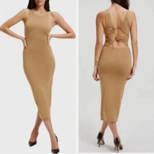 Good American Good Touch Plunge Back Bodycon Dress‎ Sz 5